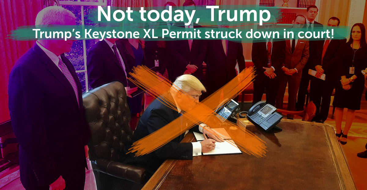 Federal Judge Throws Out Trump’s ‘Presidential Permit’ for Keystone XL Pipeline