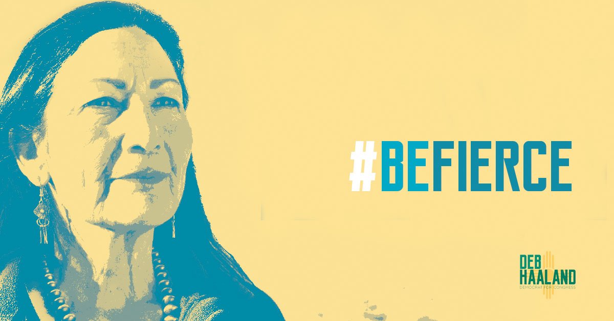 Deb Haaland BeFierce poster