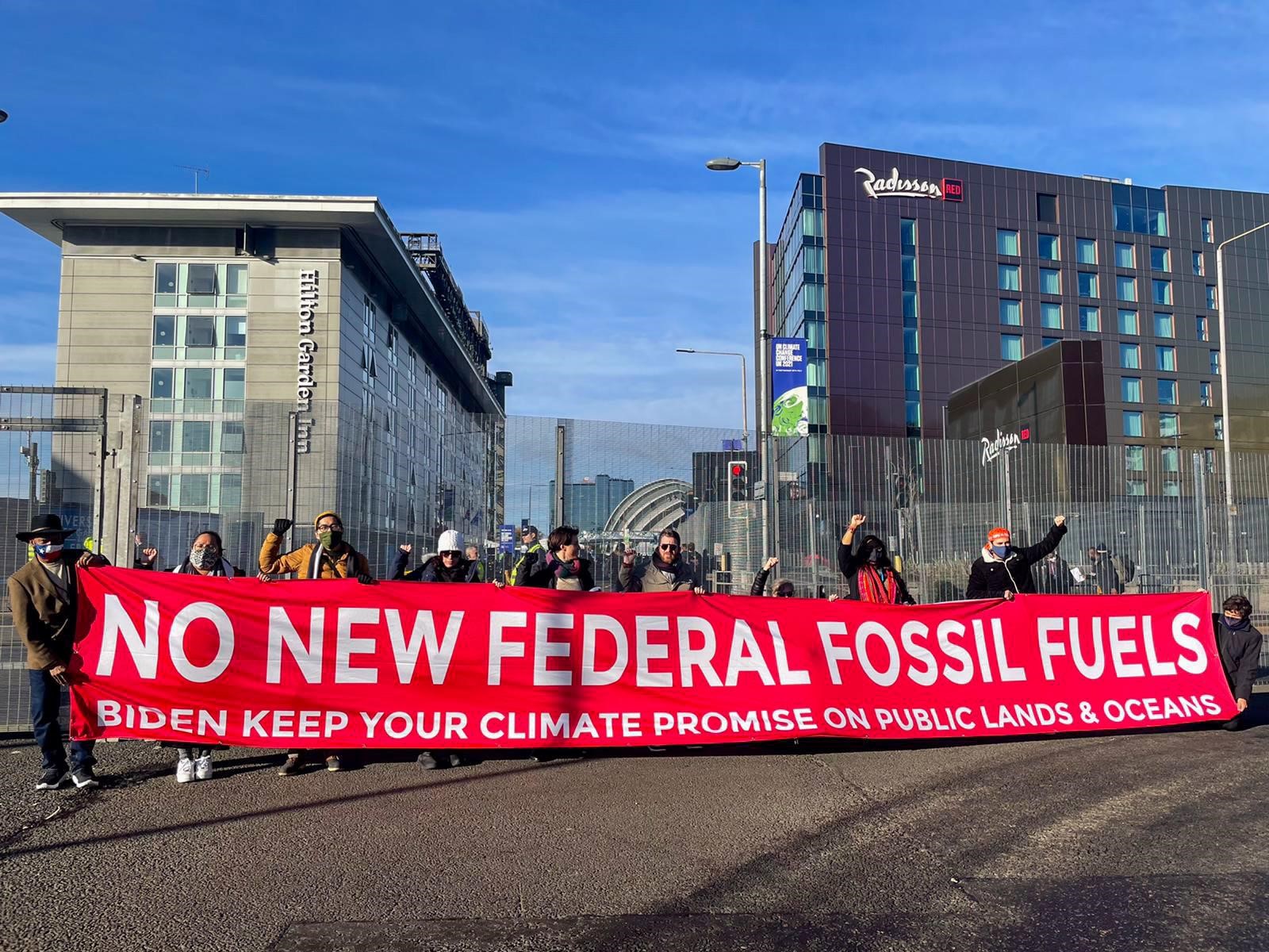 No new Federal Fossil Fuels rally at COP26