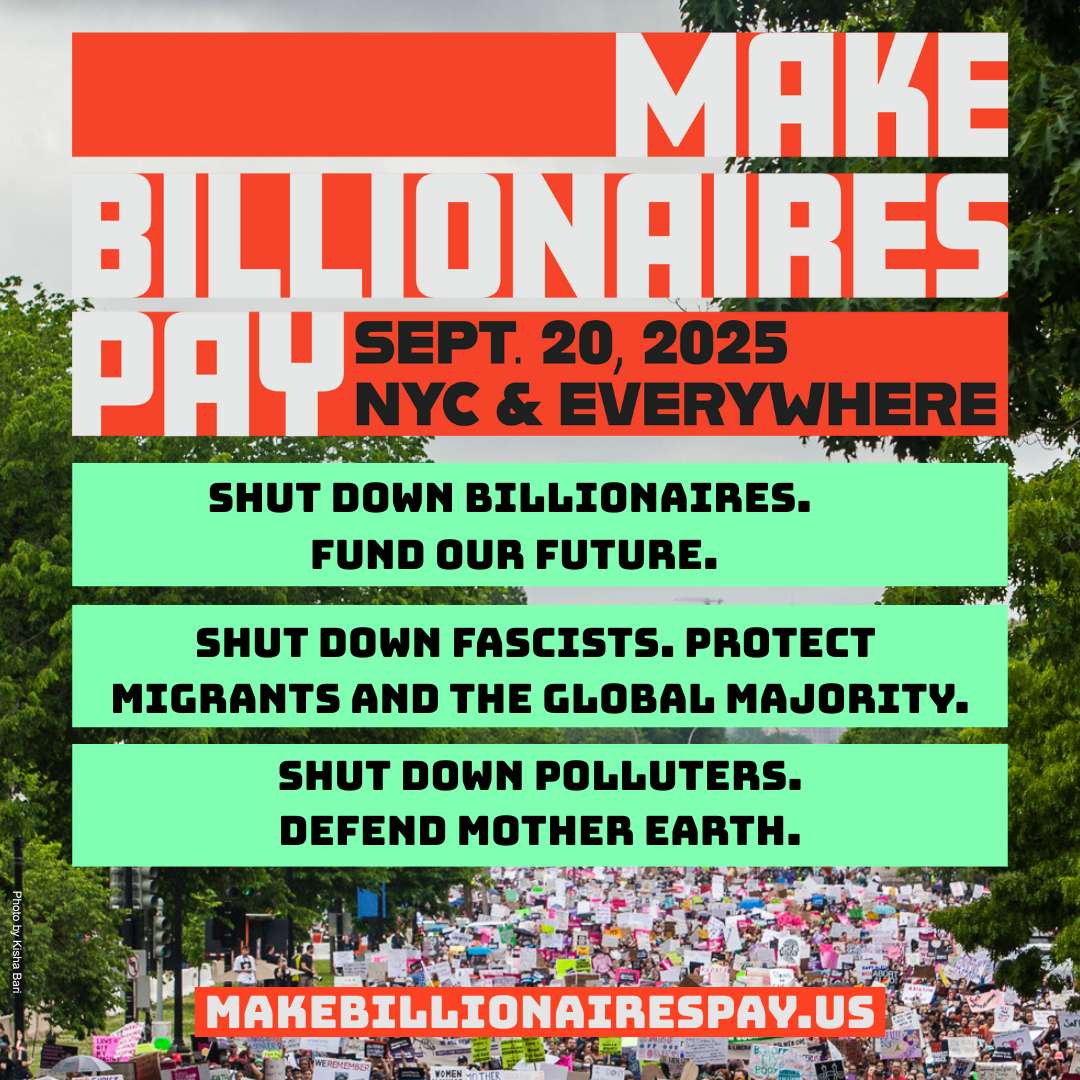 Make Billionaires pay march Sept 20 2025