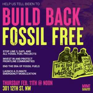 DC Build Back Fossil Free Rally
