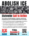 ICE Out VT Nov 6 flyer