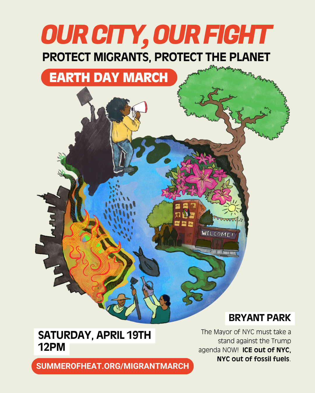 join the march for climate and migration in NYC on April 19