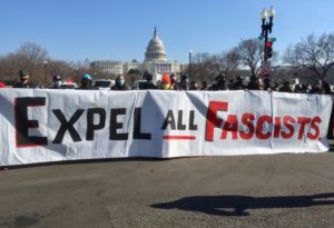 Expel all fascists banner