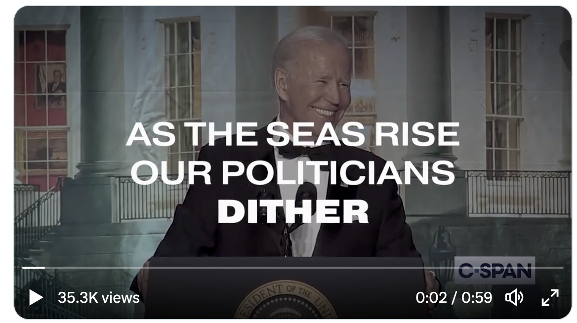 As the seas rise and our politicians dither we will take action