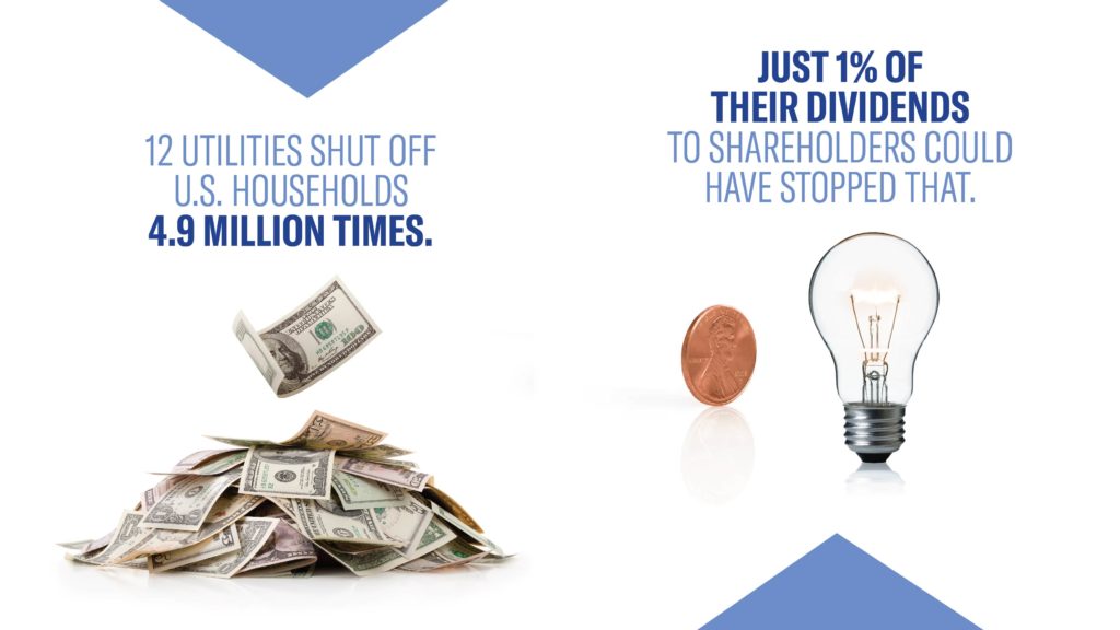 12 utilities shut off 4.9 million US households' power. Just 1% of their dividends to shareholders could have stopped that.