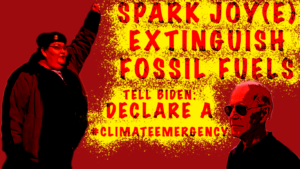 Spark Joye extinguish fossil fuels