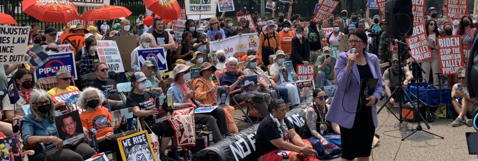 Rep Rashida Tlaib speaks at our DC rally to end the era of fossil fuels