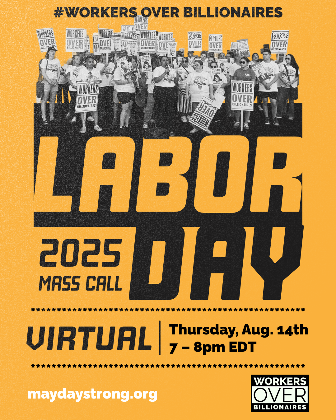Workers over billionaires labor day 2025