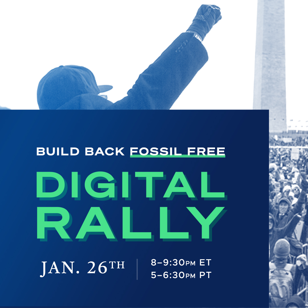 Digital rally to Build Back Fossil Free