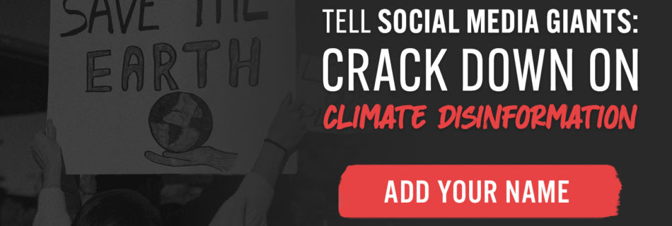 Tell social media companies to crack down on climate disinformation