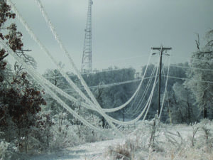 Frozen power lines