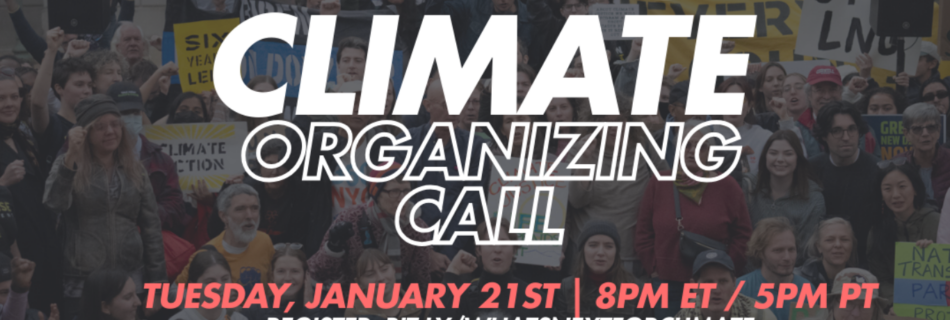 Mass organizing call on What's Next for Climate