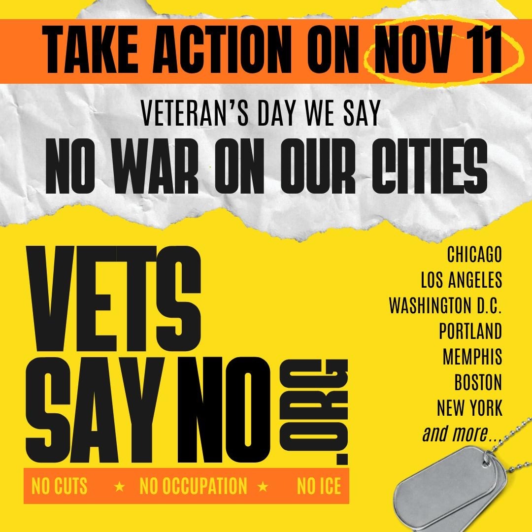 Veterans day 2025 vets say no image